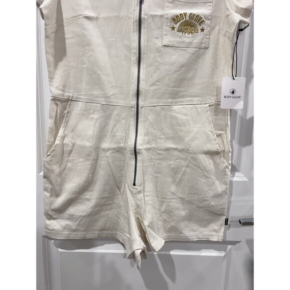 Body Glove Radiant Coveralls in Cream Women Size Medium Romper Zip NWT - Picture 10 of 15